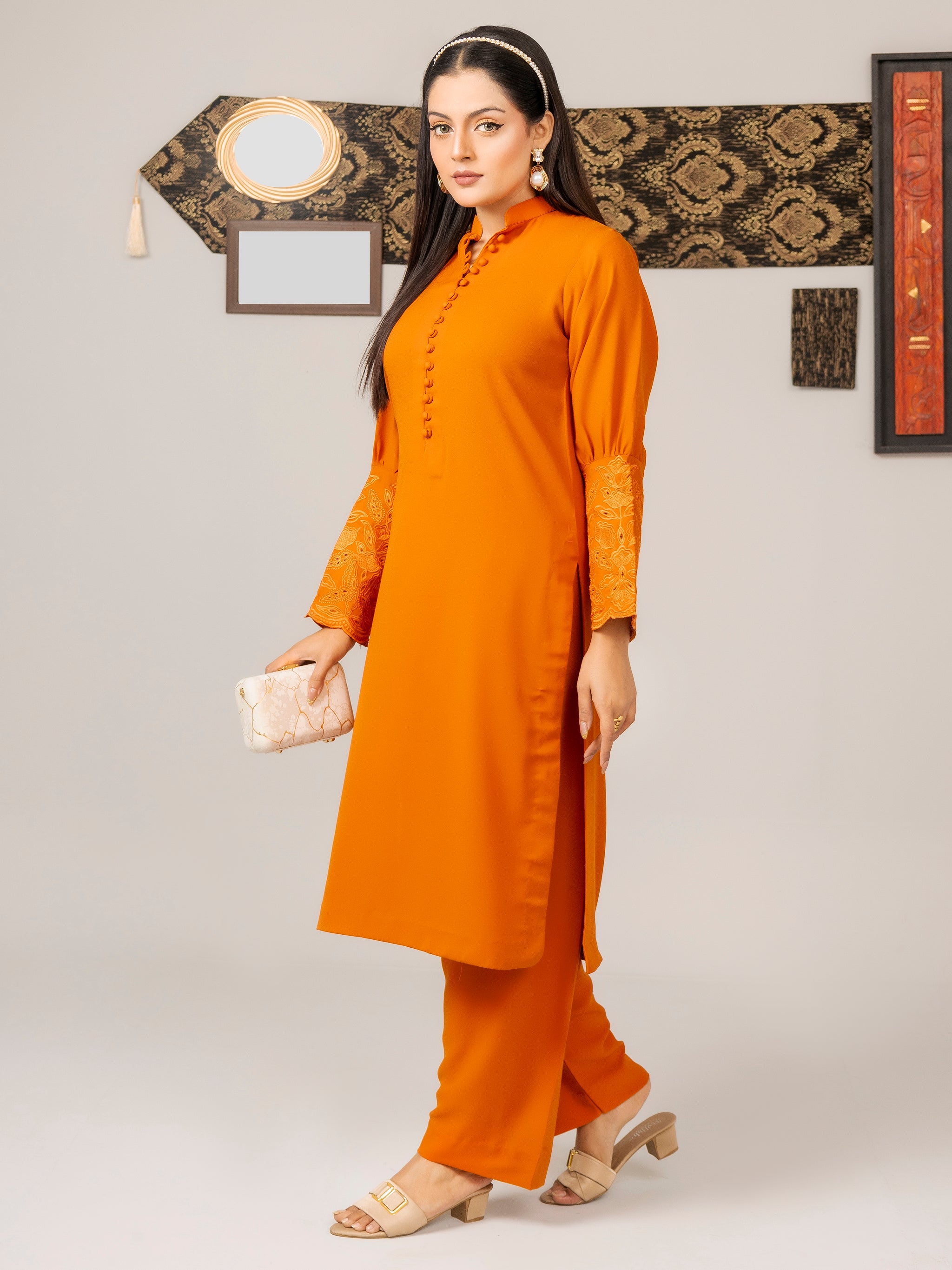 Mustard Elegance (Stitched 2 Pcs)