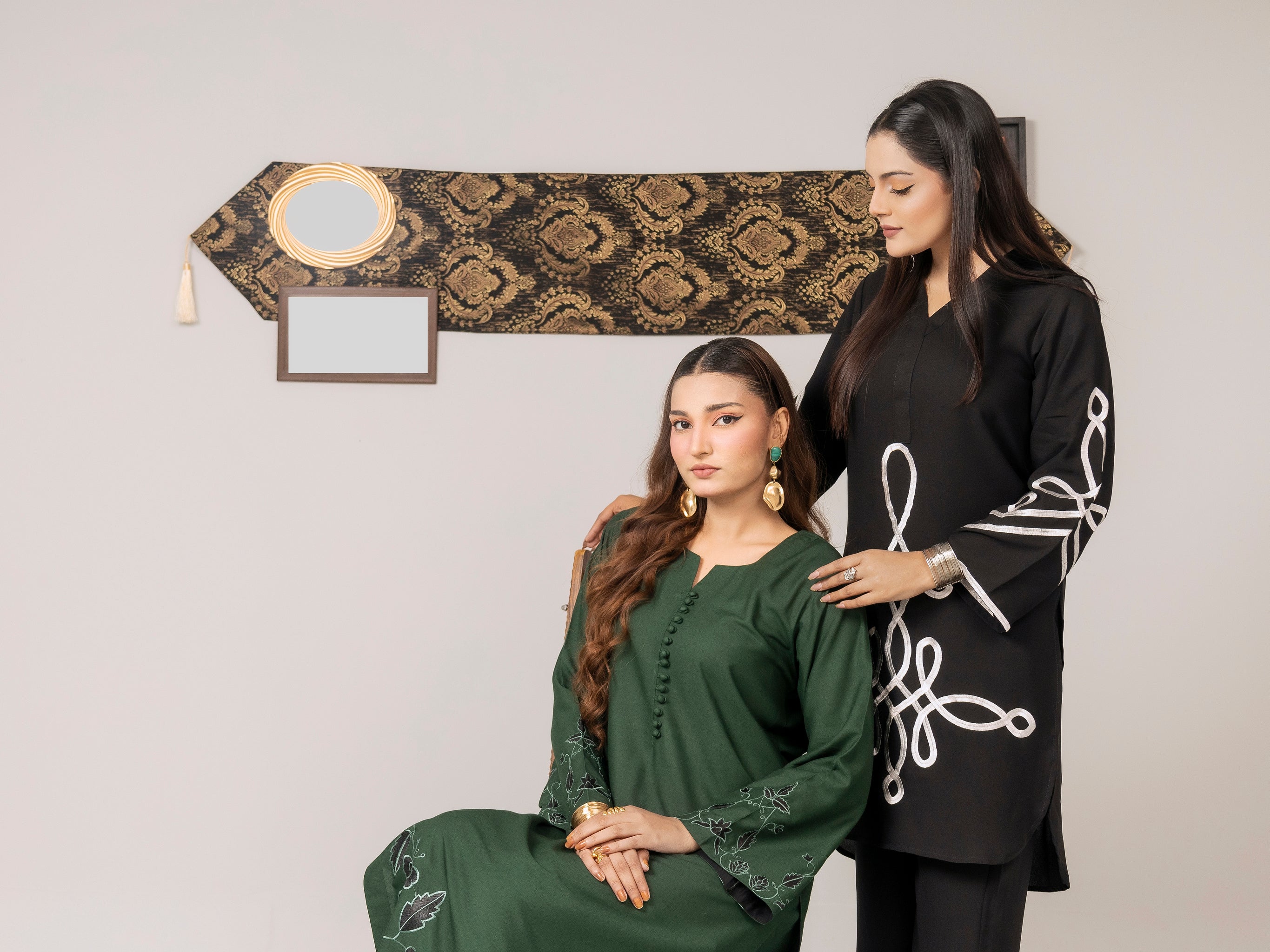 Black Sophistication (Embroiderd - Stitched 2 Pcs)