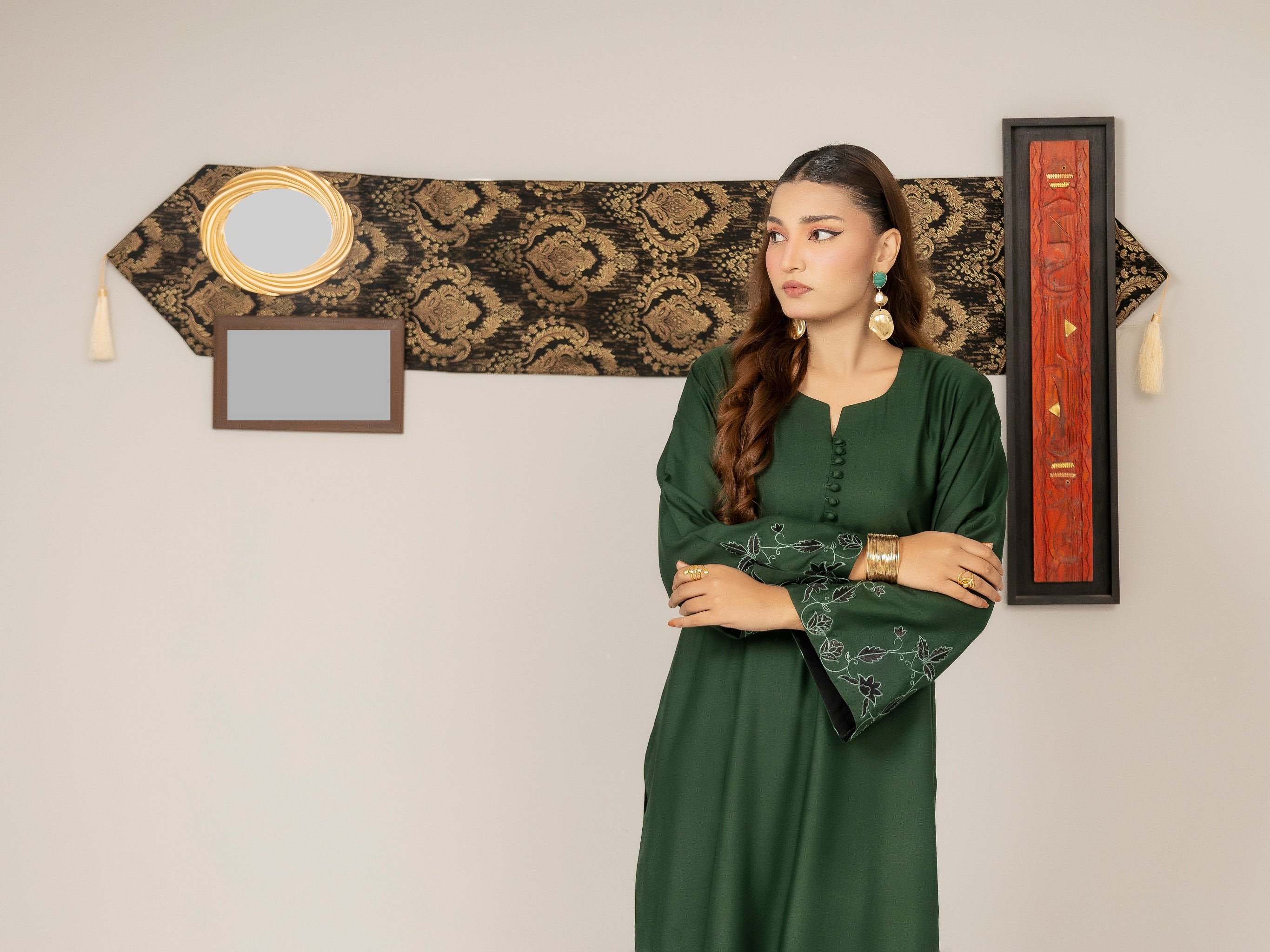 Green Grace (Embroiderd - Stitched 3 Pcs)