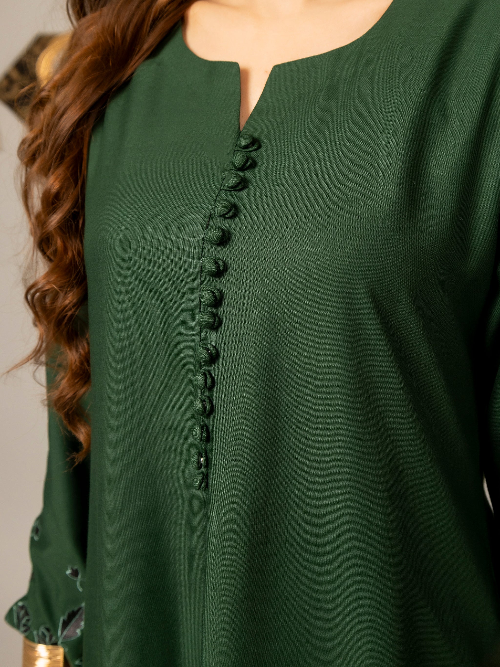 Green Grace (Embroiderd - Stitched 3 Pcs)