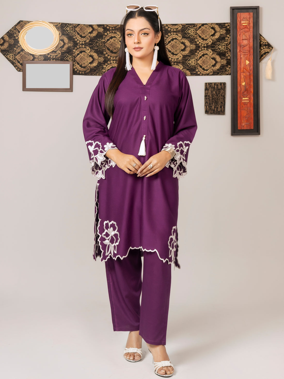 Plum Perfection (Embroidered - Stitched 2 Pcs)