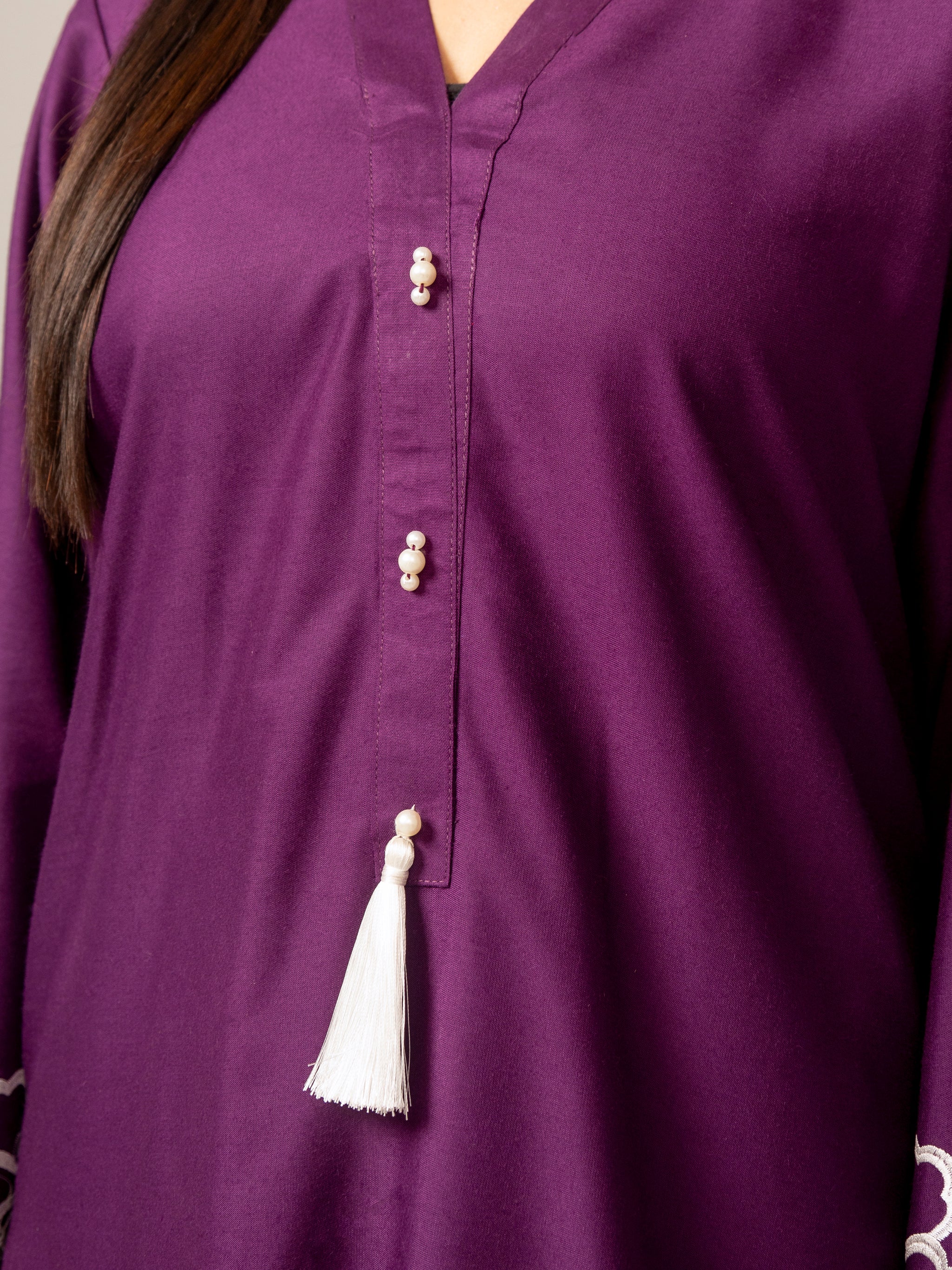 Plum Perfection (Embroidered - Stitched 2 Pcs)