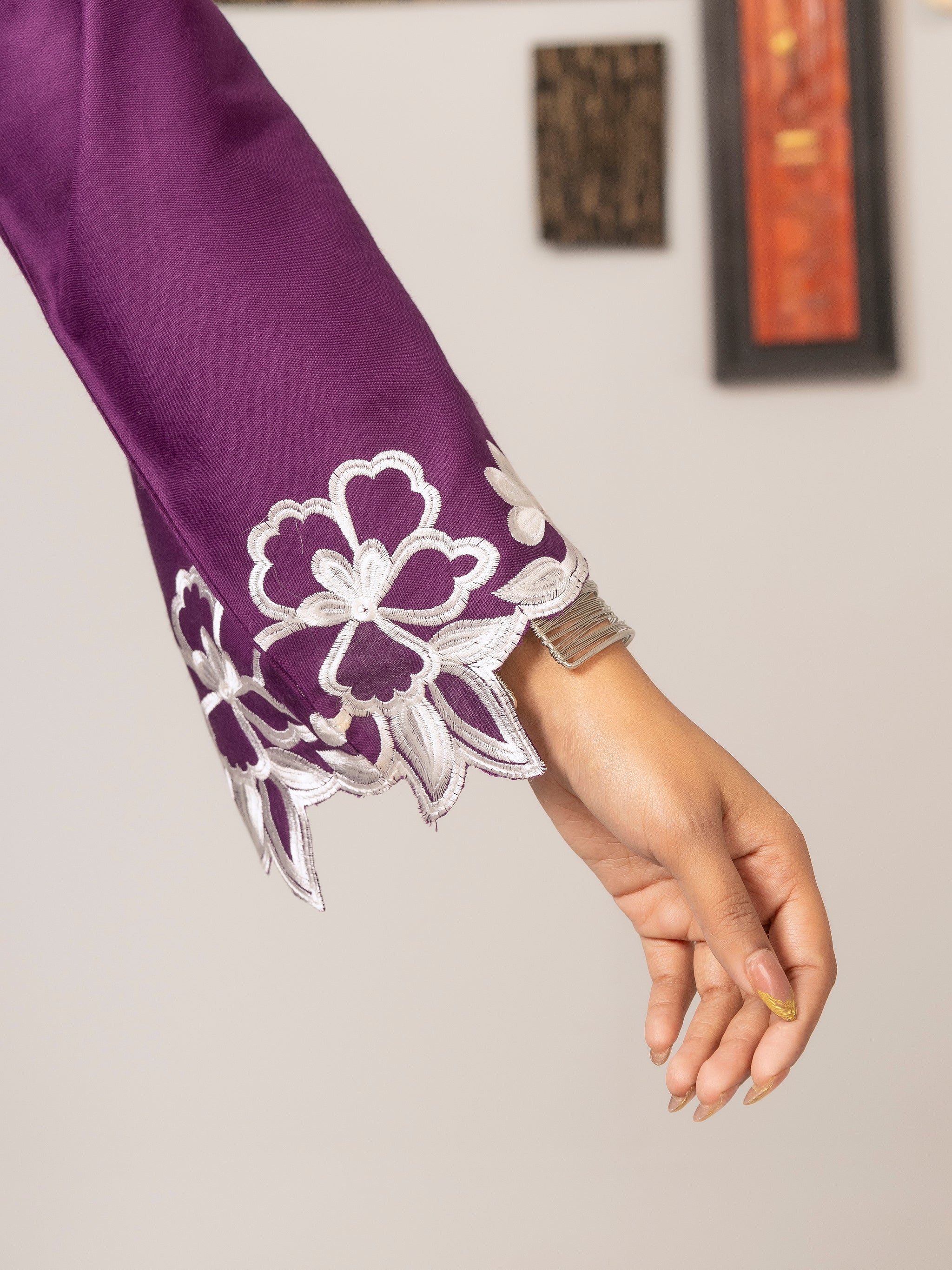 Plum Perfection (Embroidered - Stitched 2 Pcs)