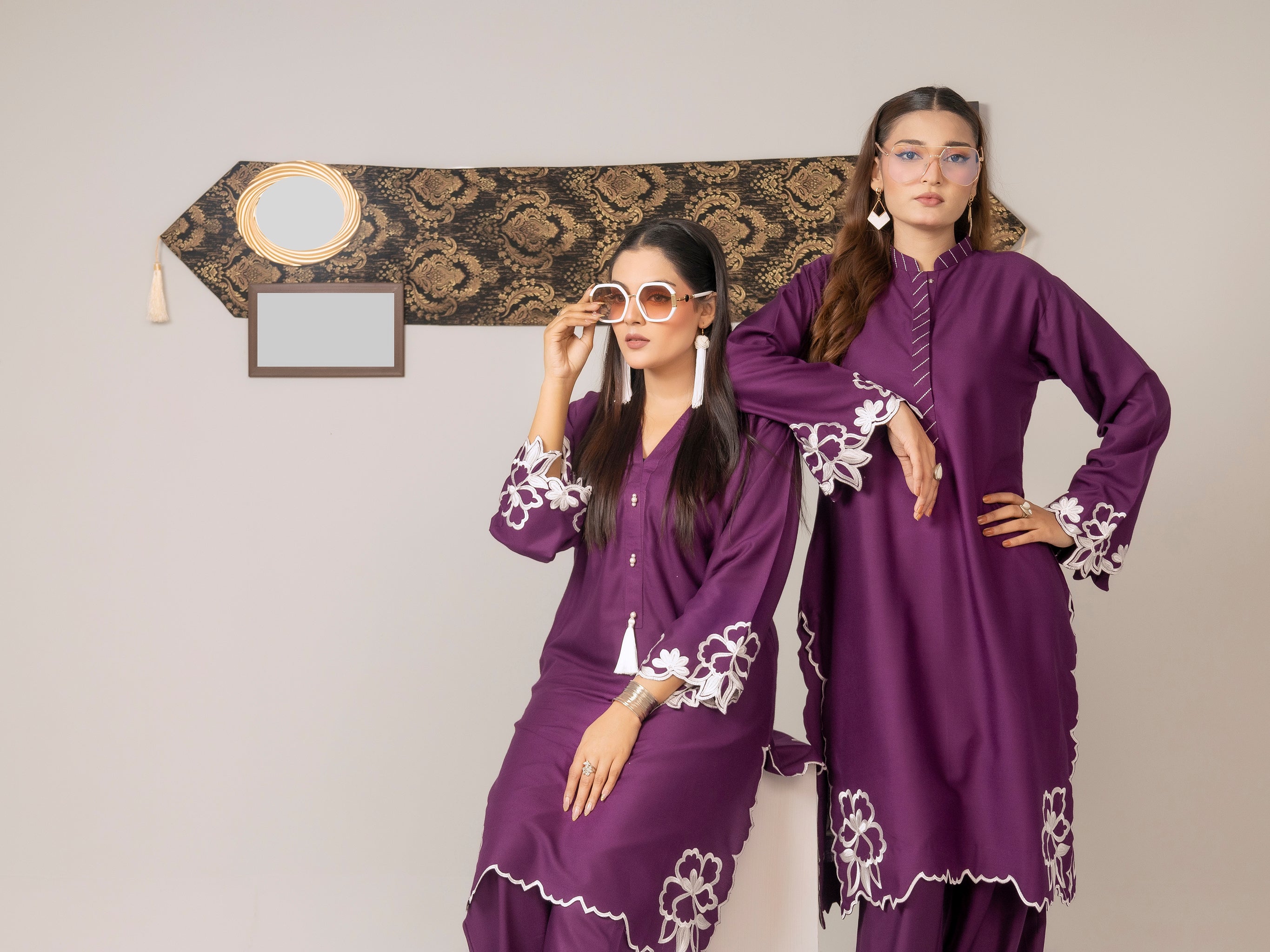 Plum Perfection (Embroidered - Stitched 2 Pcs)