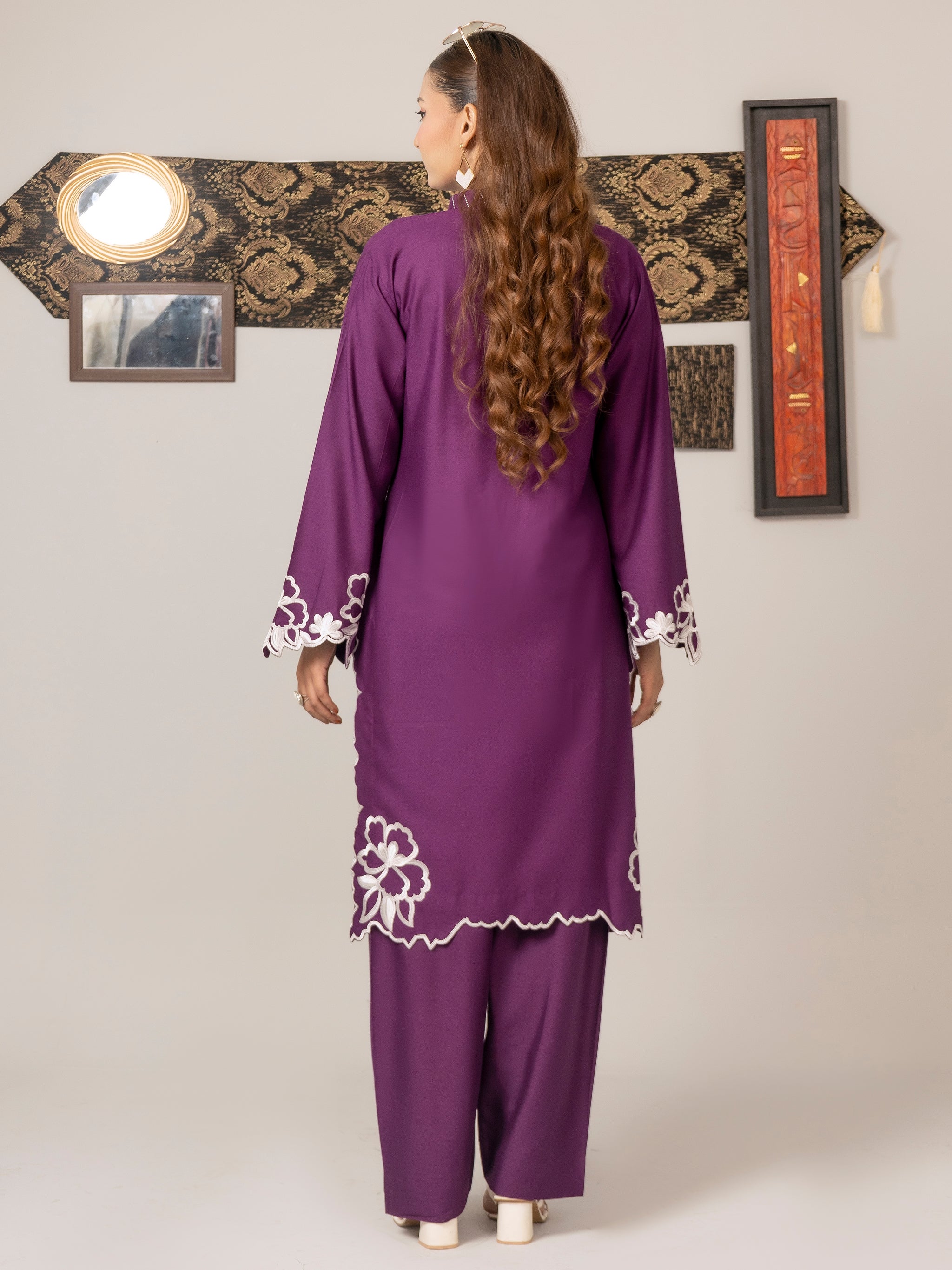Plum Perfection (Embroidered - Stitched 2 Pcs)