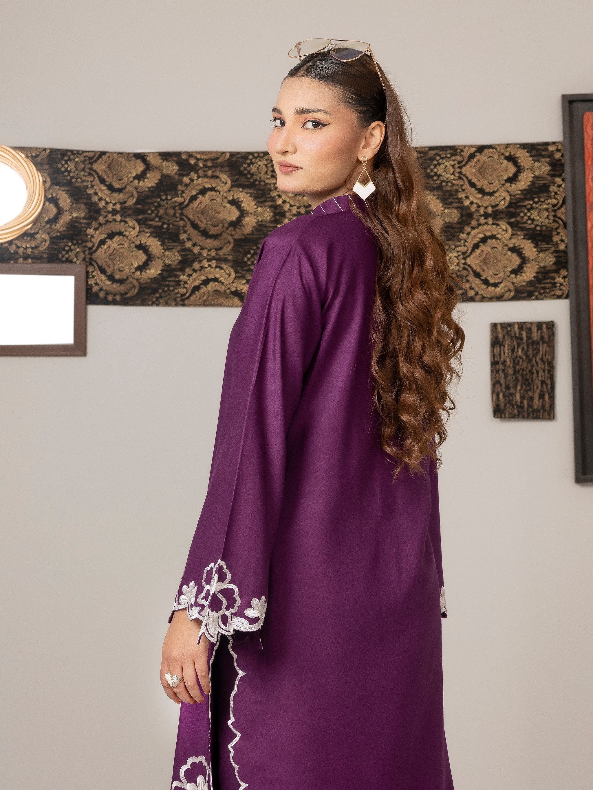 Plum Perfection (Embroidered - Stitched 2 Pcs)
