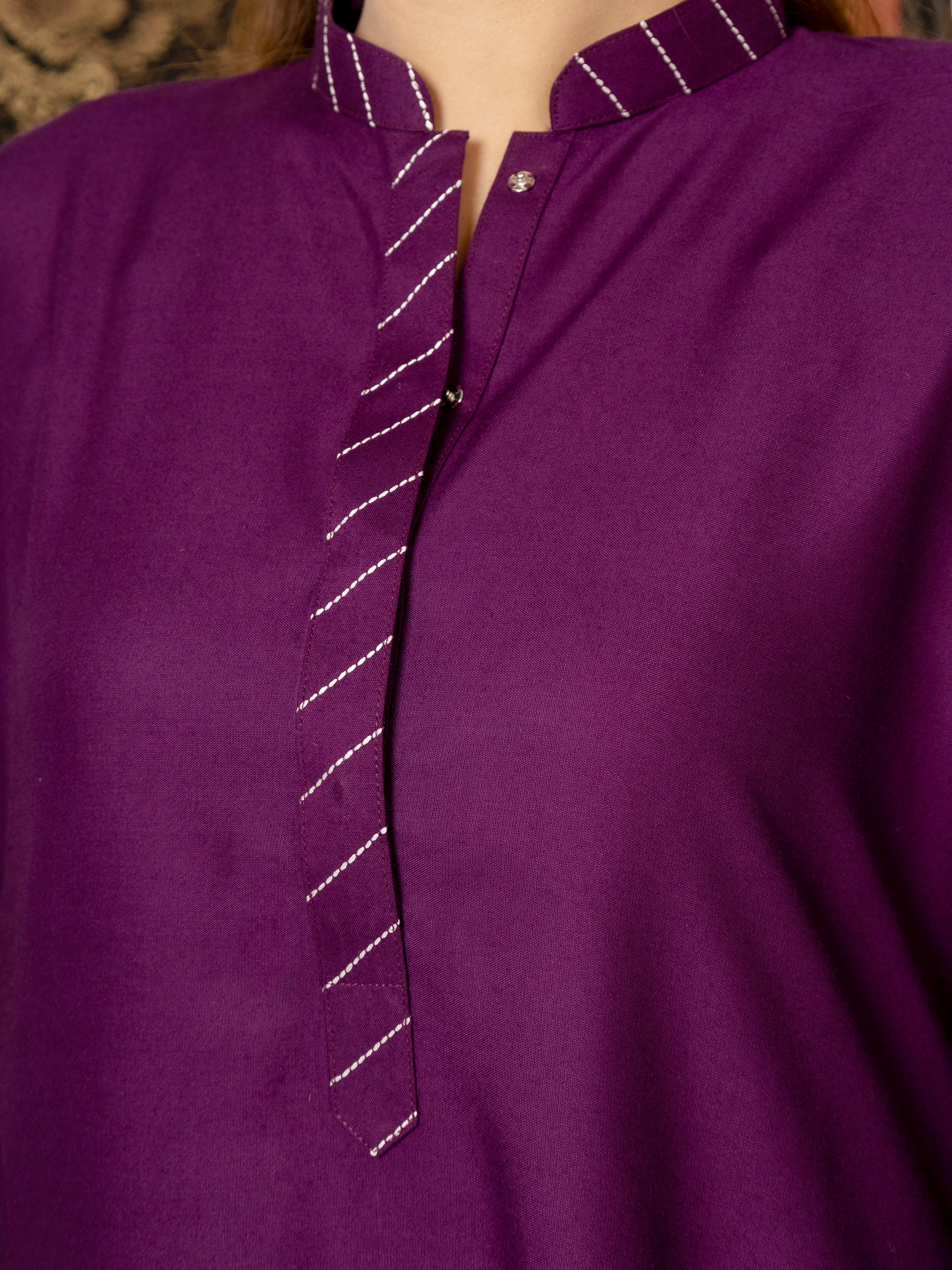 Plum Perfection (Embroidered - Stitched 2 Pcs)