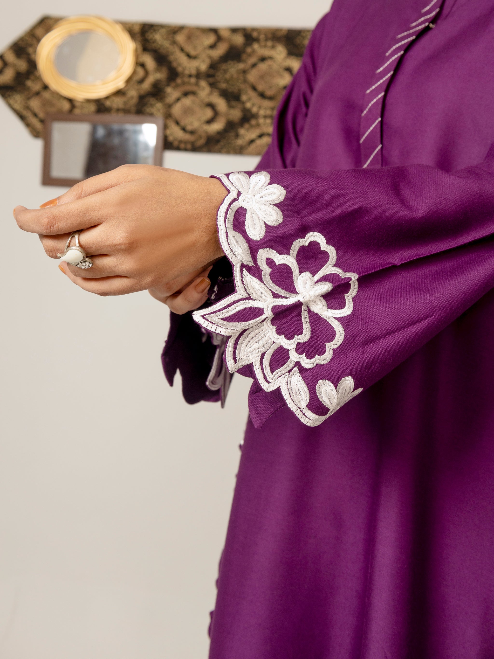Plum Perfection (Embroidered - Stitched 2 Pcs)